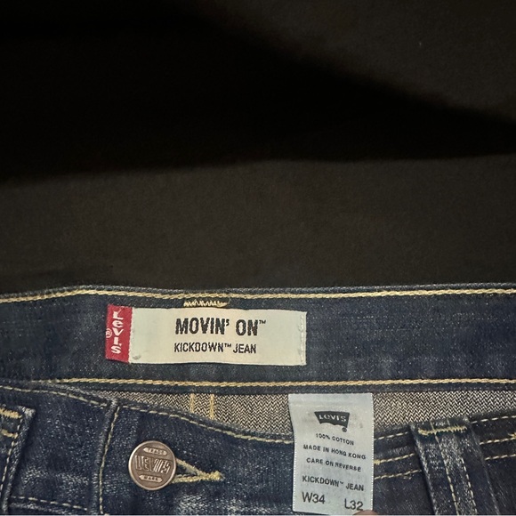 Levi's Movin' On Kickdown Jeans - Dark Blue-size 34x32-#571 - Picture 2 of 3